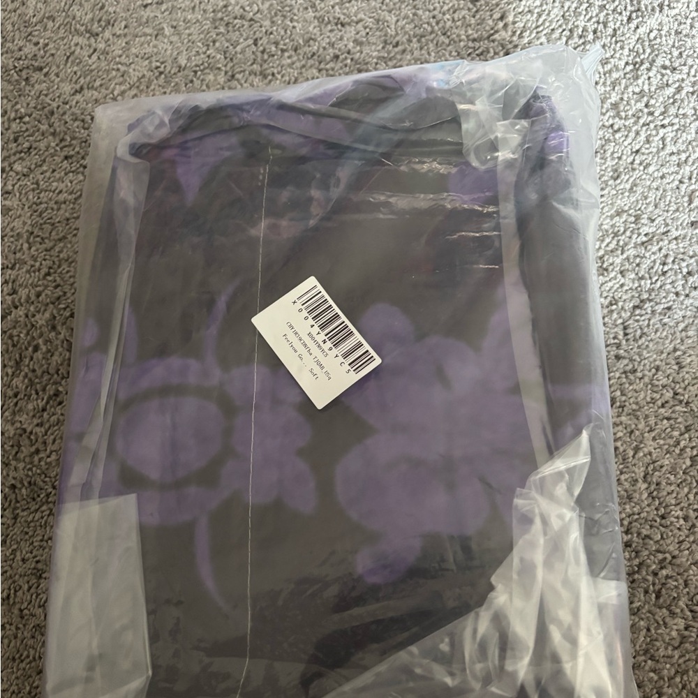 Purple Floral Tote Bag